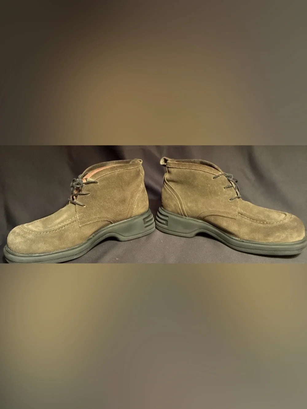 VTG 90s Shellys London Suede Boots Square Toe Made in EEC Chunky Grunge Chukka